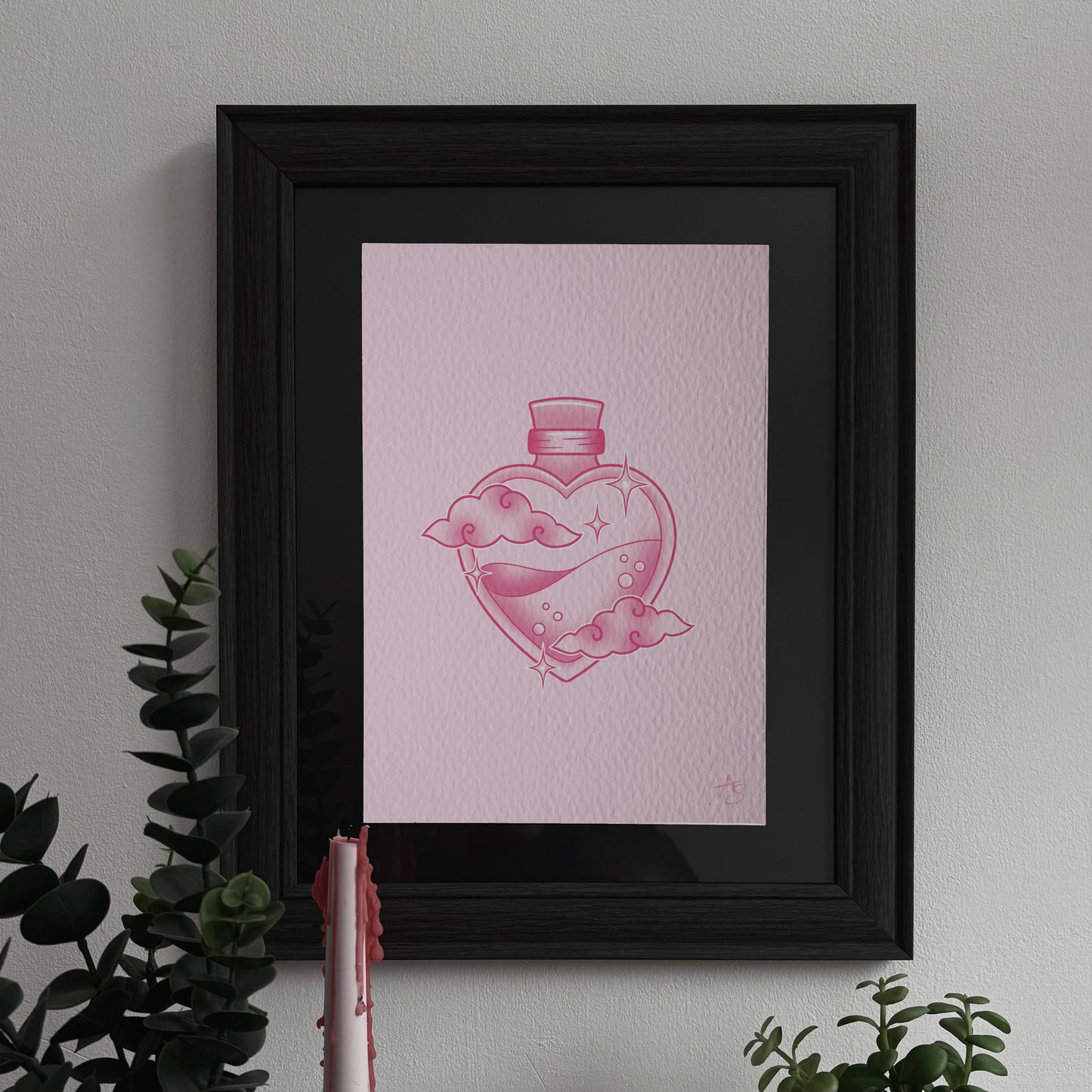 PINK LOVE POTION PRINT