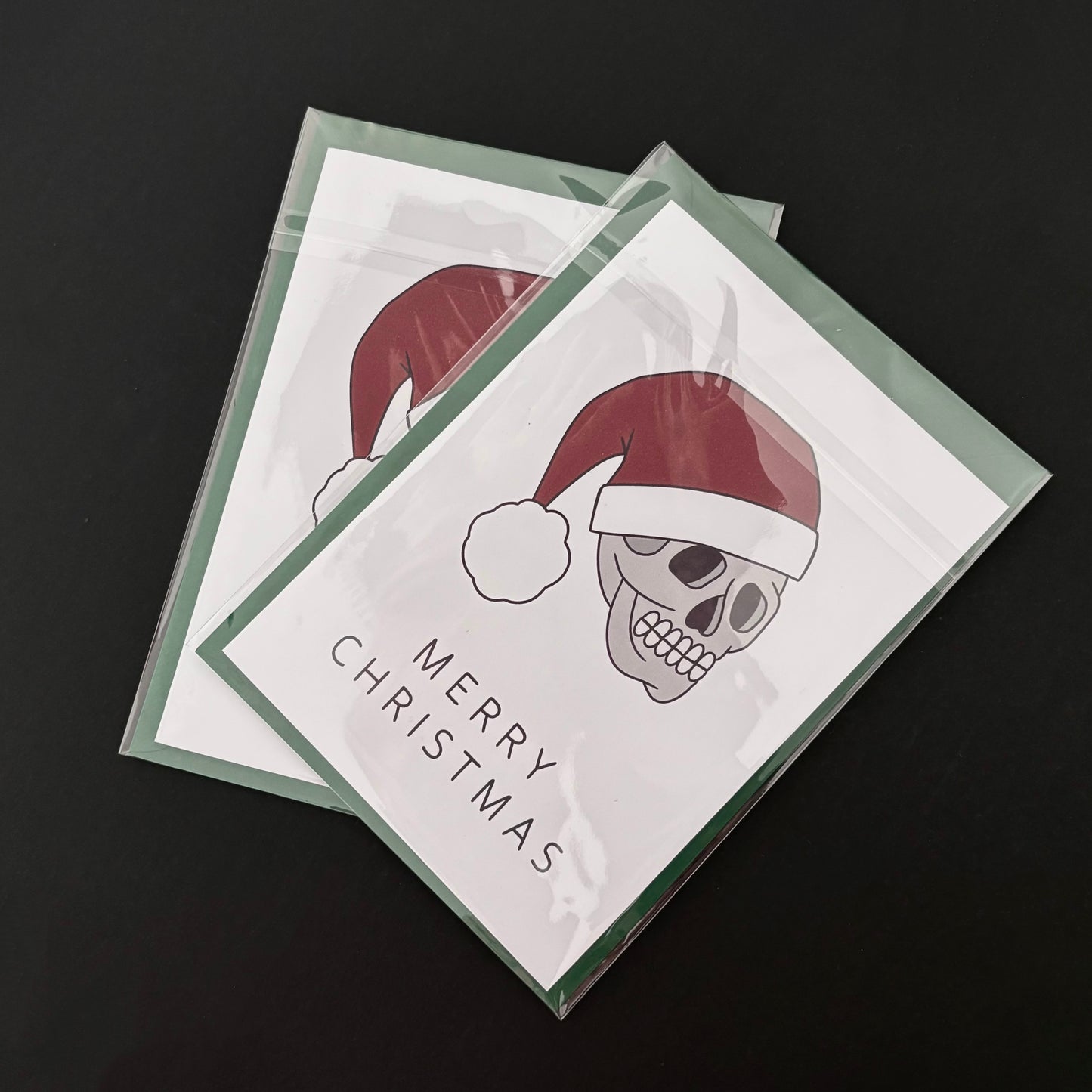 SKULL SANTA CHRISTMAS CARD