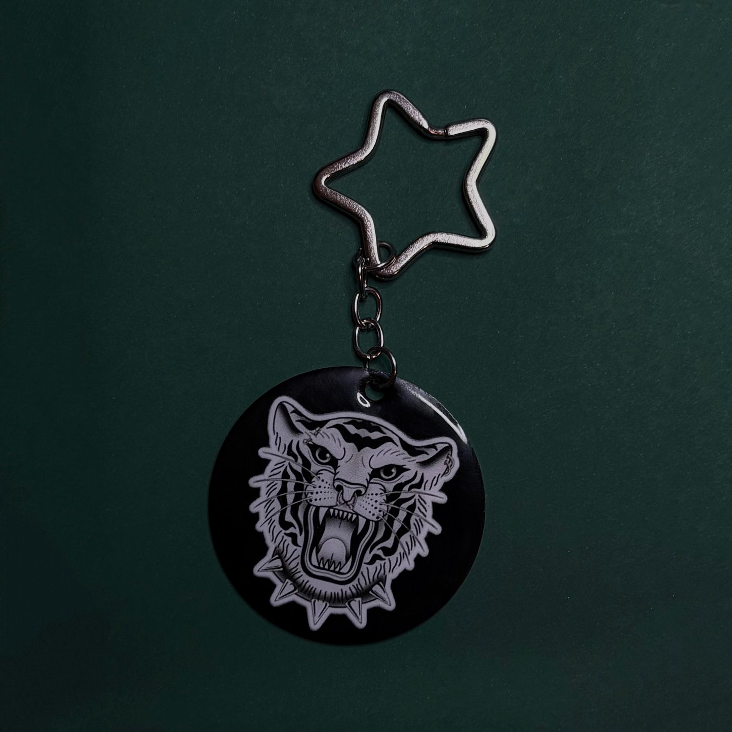PIERCED TIGER KEYRING