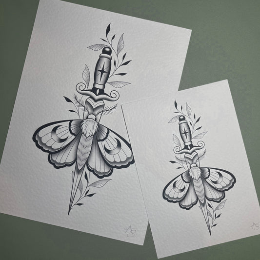 MOTH DAGGER PRINT