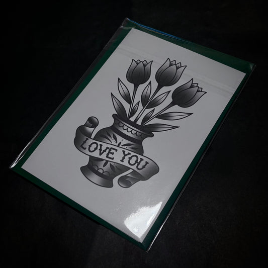 LOVE YOU VASE CARD