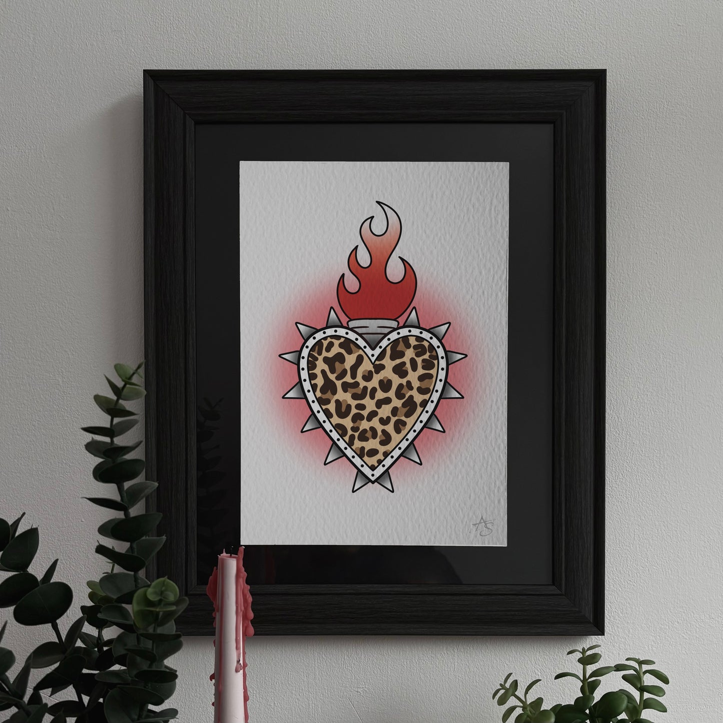 LEOPARD SACRED HEART PRINT