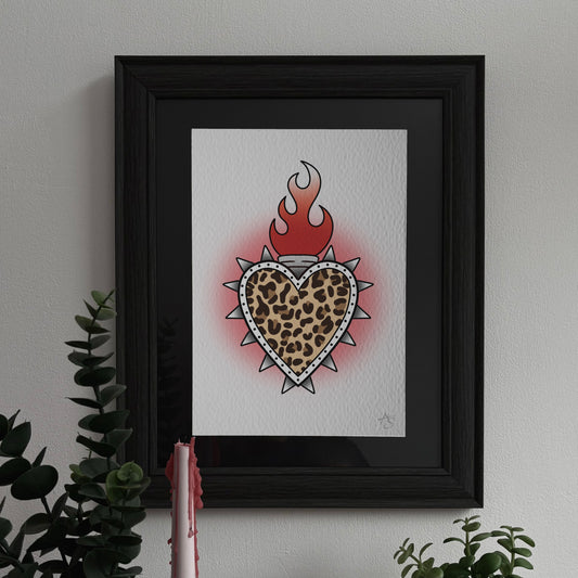 LEOPARD SACRED HEART PRINT