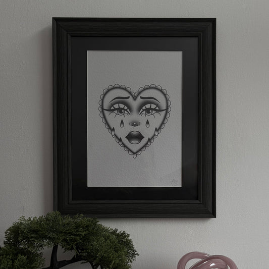 SAD HEART PRINT