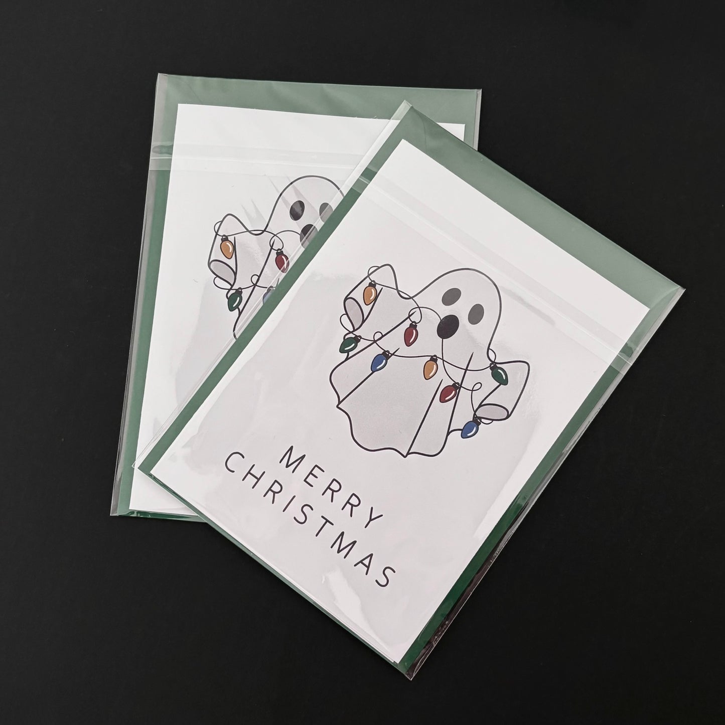 GHOST LIGHTS CHRISTMAS CARD