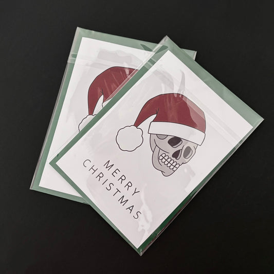 SKULL SANTA CHRISTMAS CARD
