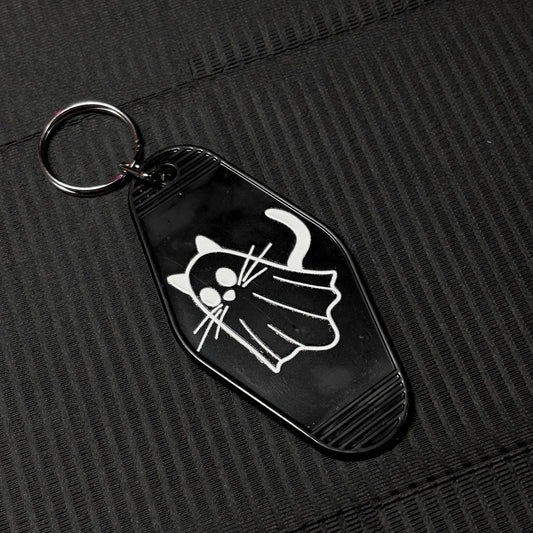 CAT GHOST KEYRING
