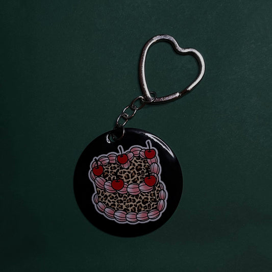 LEOPARD CAKE KEYRING