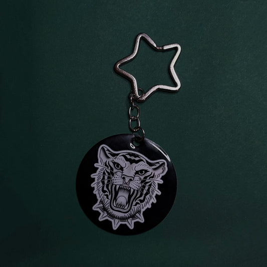 PIERCED TIGER KEYRING