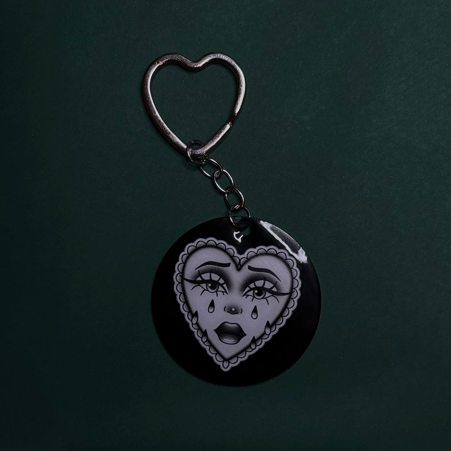 SAD HEART KEYRING